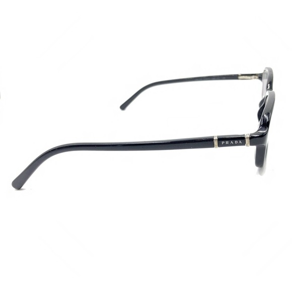 PRADA VPR11G 1AB-1O1 Black Rectangle Eyeglasses Frames 52-17 135 Italy Designer - Picture 4 of 12